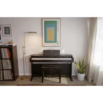 Yamaha Arius, 88-Key Weighted Action Digital Aspiring Musicians, CFX Concert Grand Piano Voice, 3-Pe...