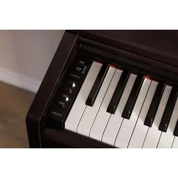 Yamaha Arius, 88-Key Weighted Action Digital Aspiring Musicians, CFX Concert Grand Piano Voice, 3-Pedal Unit, Bench Included, Classic Upright Design, Dark Rosewood (YDP145R)