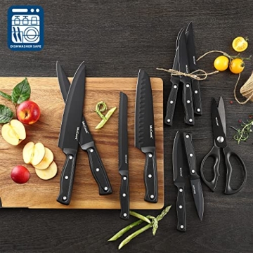 McCook Knife Set - 26 Pcs High Carbon Stainless Steel Set with Sharpener