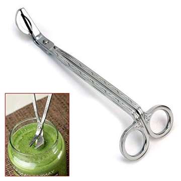 STONCEL 4PC Candle Trimmer Wick Catcher Stainless Steel,Silver