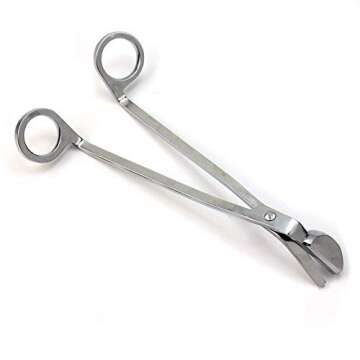 STONCEL 4PC Candle Trimmer Wick Catcher Stainless Steel,Silver