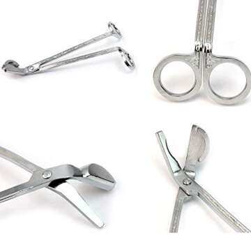 STONCEL 4PC Candle Trimmer Wick Catcher Stainless Steel,Silver
