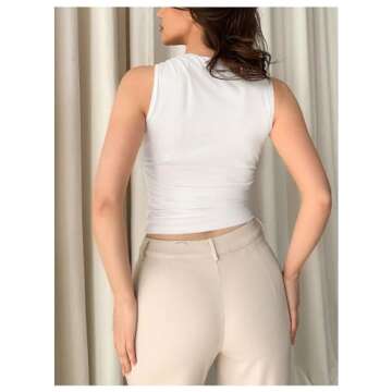 Milumia Women's Flower Print Mesh Top - Stylish & Versatile Tank Top