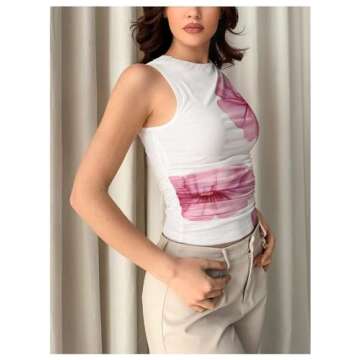 Stylish Milumia Flower Print Top for Casual Chic Looks