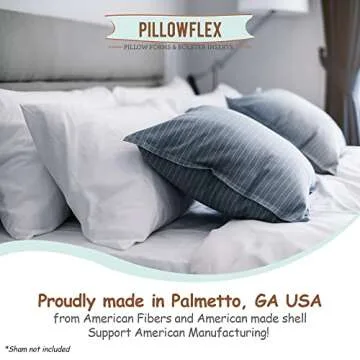 Pillowflex Synthetic Down Pillow Insert - 11x11 Down Alternative Pillow, Ultra Soft Throw Pillow, Small Sham Bed Sleeping Pillow - 1 Decorative Accent Form