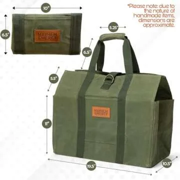 Durable Waxed Canvas Firewood Carrier for All Occasions