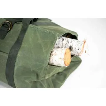 Durable Waxed Canvas Firewood Carrier for All Occasions