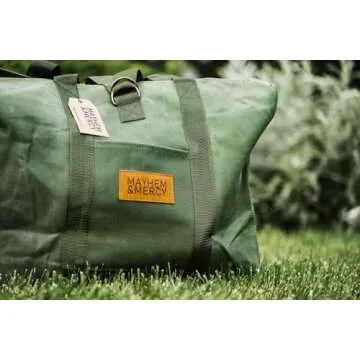 Durable Waxed Canvas Firewood Carrier for All Occasions