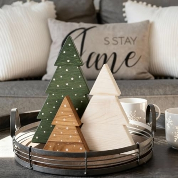 Rustic Wooden Christmas Trees - Handcrafted Holiday Decor