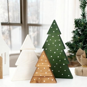 Rustic Wooden Christmas Trees - Handcrafted Holiday Decor