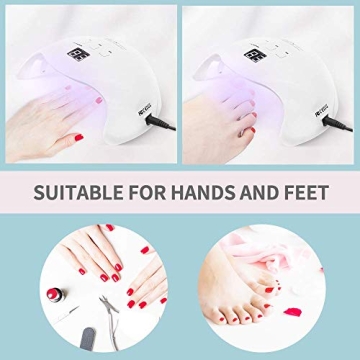 48W LED Nail Lamp with Timer, Portable & Gift Ready