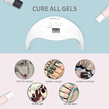 48W LED Nail Lamp with Timer, Portable & Gift Ready