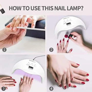 48W LED Nail Lamp with Timer, Portable & Gift Ready