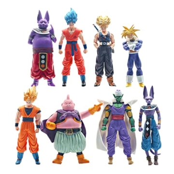 Set of 8 Goku Action Figures - Classic Anime Toys for Kids