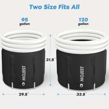 Ice Bath Tub - 95-Gallon Cold Plunge Tub for Universal Relaxation and Recover, Advanced Ice Insulation Pod for Maximum Temperature Control, Durable and Portable for Indoor and Outdoor Use