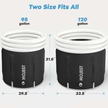 Ice Bath Tub - 95-Gallon Cold Plunge Tub for Universal Relaxation and Recover, Advanced Ice Insulation Pod for Maximum Temperature Control, Durable and Portable for Indoor and Outdoor Use