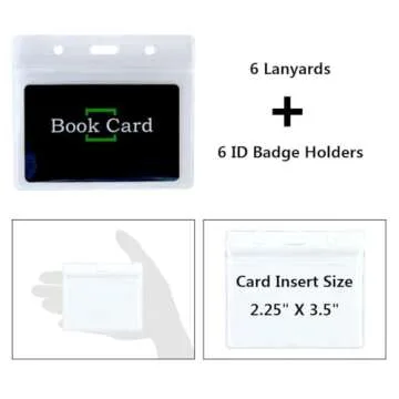 ID Badge Holder Lanyards 6 Pack Waterproof Lanyards for Cruise Ship Cards with Detachable Buckle and Safety Breaking Buckle for Cruise School Office Supply