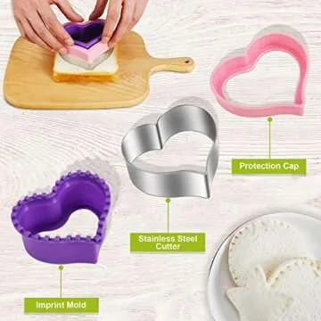 TAOUNOA 34pcs Sandwich Cutter Set - Fun Cooking for Kids