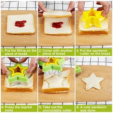 TAOUNOA 34pcs Sandwich Cutter Set - Fun Cooking for Kids