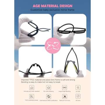 Polarized Sunglasses for Baby with Strap 100% UV Protection Shades for Toddler girls boys Age 0-24 Months (Pink/Pink Mirror)