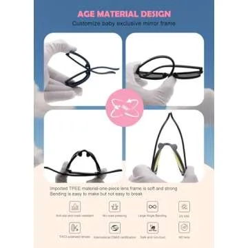 Polarized Sunglasses for Baby with Strap 100% UV Protection Shades for Toddler girls boys Age 0-24 Months (Pink/Pink Mirror)