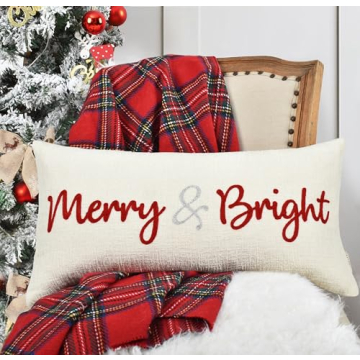 LOOPUINHOM Christmas Decorative Pillow Cover 12x24