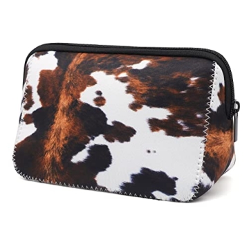 AJLTPA Cosmetic Bag Waterproof Neoprene Zipper Pouch Travel Portable Toiletry Makeup Bags Organizer ...