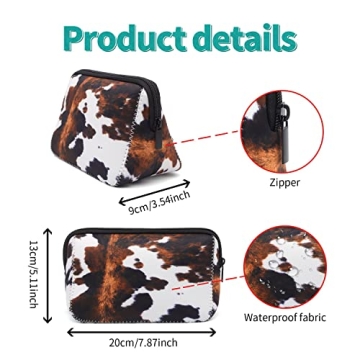 AJLTPA Neoprene Cosmetic Bag Stylish Waterproof Travel Pouch