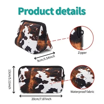 AJLTPA Neoprene Cosmetic Bag Stylish Waterproof Travel Pouch