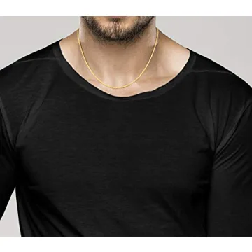 Miabella Italian Solid 18K Gold Over 925 Sterling Silver 2mm, 3mm Diamond-Cut Braided Rope Chain Necklace for Men Women, Made in Italy (2mm, Length 18 Inches(women's average length))