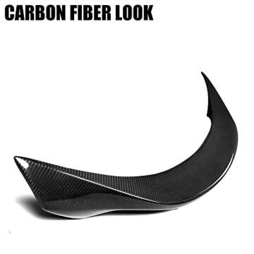 SIDMILE Rear Trunk Spoiler Compatible with 2014-2020 Infiniti Q50 Carbon Fiber Style Rear Lid Spoiler Wing R Style