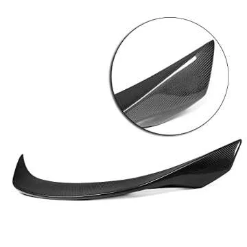 SIDMILE Rear Trunk Spoiler Compatible with 2014-2020 Infiniti Q50 Carbon Fiber Style Rear Lid Spoiler Wing R Style