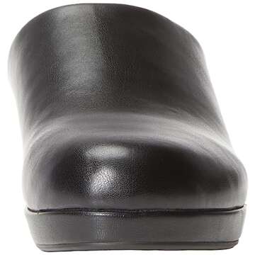 Amazon Essentials Women's Slip On Clog, Black Pu Leather, 11