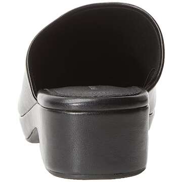 Amazon Essentials Women's Slip On Clog, Black Pu Leather, 11