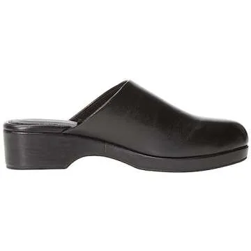 Amazon Essentials Women's Slip On Clog, Black Pu Leather, 11