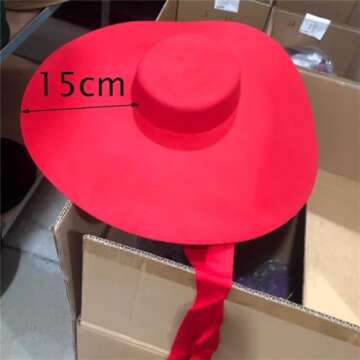 Super Wool Hat Large 15Cm Big Shallow Top Soft Hat For Men And Women Flat Top Hat Big Hat