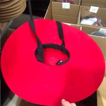 Super Wool Hat Large 15Cm Big Shallow Top Soft Hat For Men And Women Flat Top Hat Big Hat