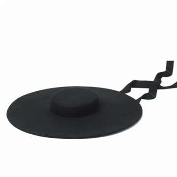 Super Wool Hat Large 15Cm Big Shallow Top Soft Hat For Men And Women Flat Top Hat Big Hat