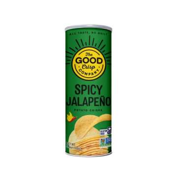 The Good Crisp Company, Spicy Jalapeno, Gluten Free Potato Chips (5.6 Ounce Canisters, Pack of 8), N...