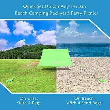 Restland Beach Tent Pop Up Shelter with UPF50+ Protection