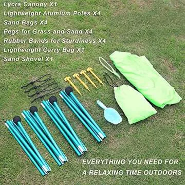 Restland Beach Tent Pop Up Shelter with UPF50+ Protection