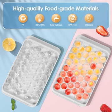 Stylish WIBIMEN Ice Cube Tray with Lid for Round Ice