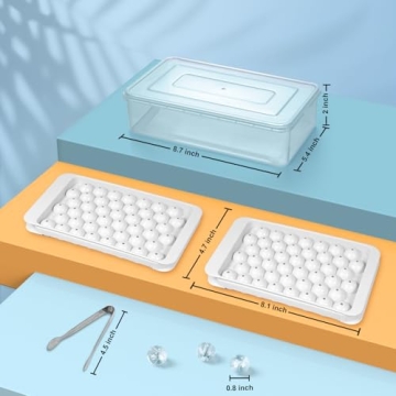 Stylish WIBIMEN Ice Cube Tray with Lid for Round Ice