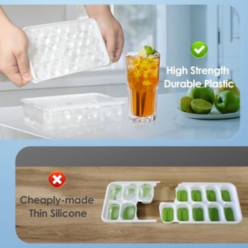 Stylish WIBIMEN Ice Cube Tray with Lid for Round Ice