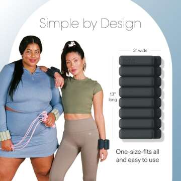 Bala Bangles Adjustable Fitness Wrist & Ankle Weights for All