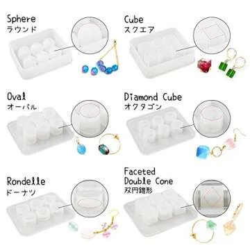 Funshowcase Sphere Ball Resin Epoxy Mold Set for Jewelry