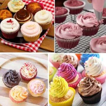 Tumtanm Professional Large Piping Nozzles, 4pcs Stainless Steel Seamless Icing Piping Nozzle Tip Set for Cakes, Cupcakes and Baking