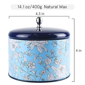 LA JOLIE MUSE Citronella Candles Outdoor Large, 14.1 oz, Long Burning 2-Wick Indoor & Outdoor Candles, Pure Essential Oil, Natural Wax Tin Candle