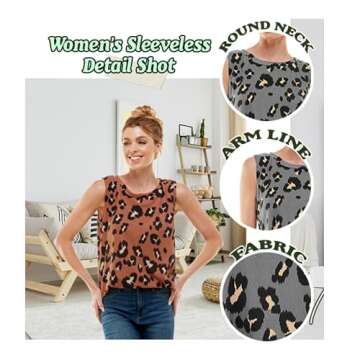 Chic Cow Pattern Sleeveless Camisole for Summer