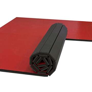 10'x10' Dollamur Flexi-Roll® Wrestling Mat - Versatile Red Training Surface